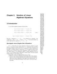 Chapter 2. Solution of Linear Algebraic Equations 2.0 Introduction