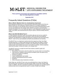 MOLST Frequently Asked Questions - Compassion and Support