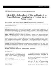 Effect of Slow Release Pentoxifylline and Captopril on ... - Tanaffos