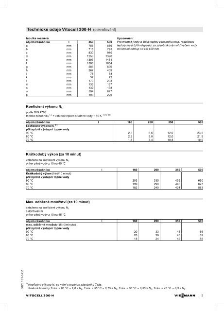 Vitocell 300-H, ZÃ¡sobnÃ­kovÃ½ ohÅÃ­vaÄ vody z nerezovÃ© ... - Viessmann