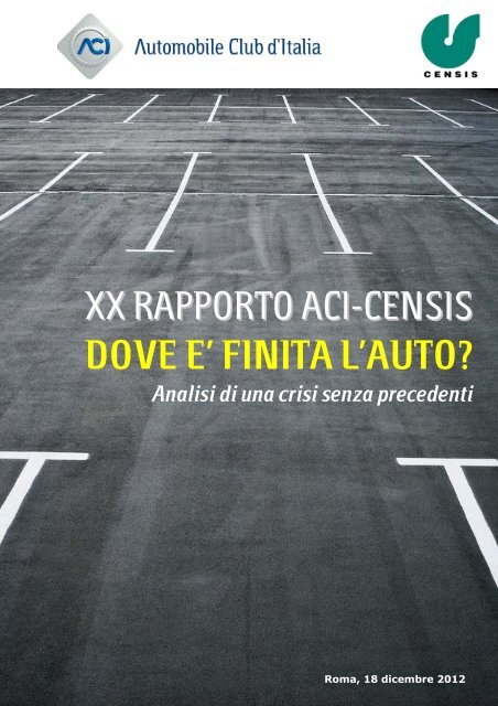 Rapporto ACI - Censis