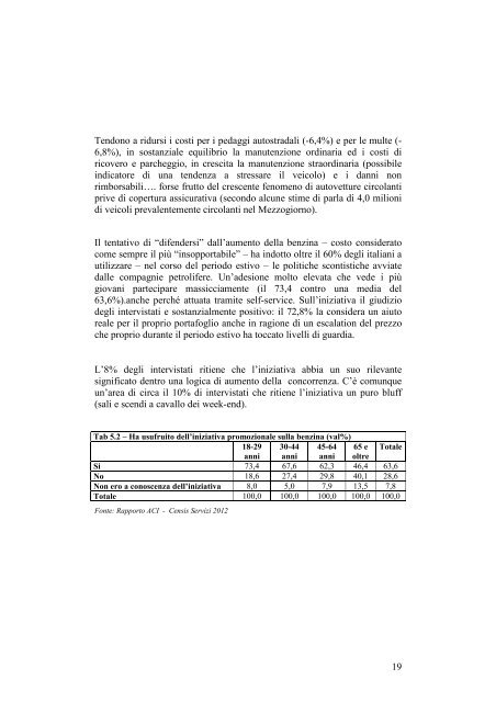 Rapporto ACI - Censis