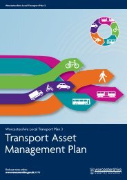 Transport Asset Management Plan - Worcestershire County Council