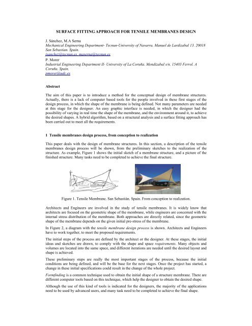 surface fitting approach for tensile membranes design - Tecnun