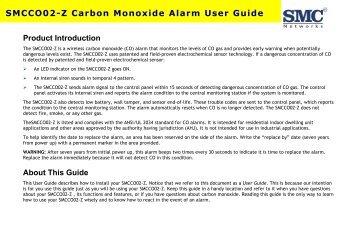 SMCCO02-Z Carbon Monoxide User Guide