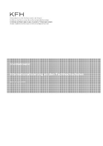 Internationalisierung an den Fachhochschulen ... - KFH