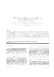 Translational instability of a spherical bubble in a standing ...