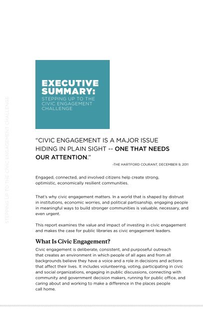 ULC Civic Engagement Report - WebJunction