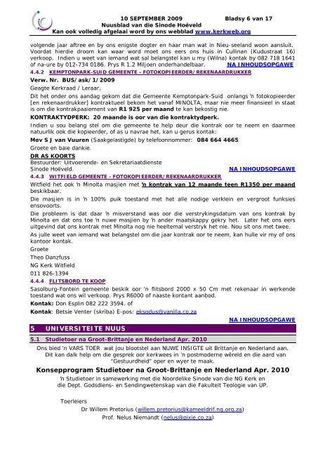 Kruis-en-Dwars 2009-09-10 - Kerkweb.org