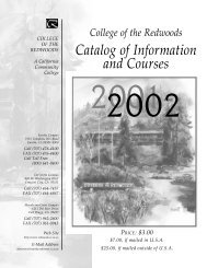 CR College Catalog 2001-2002 PDF version - College of the ...