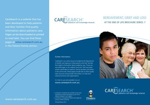 Bereavement, grief and loss - CareSearch