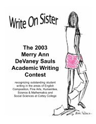 Write on, Sister 2003 - Cottey College