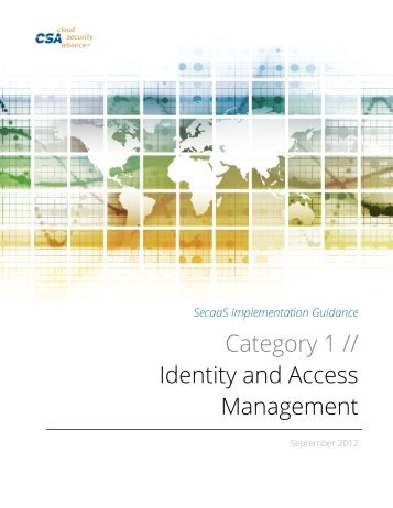 IAM implementation guidance - Cloud Security Alliance