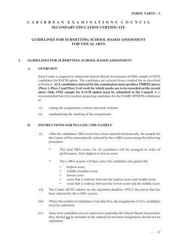 Visual Arts - Caribbean Examinations Council