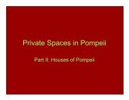 Private Spaces in Pompeii