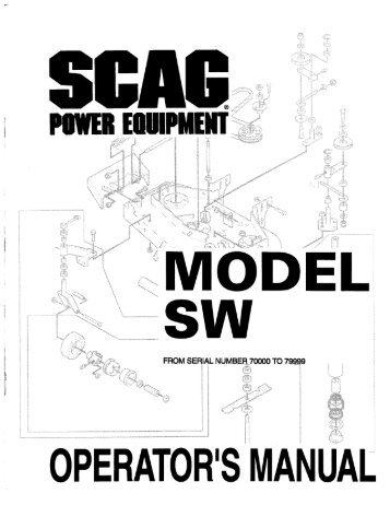 Download Manual - Scag Power Equipment