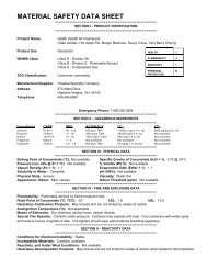 MATERIAL SAFETY DATA SHEET - Mathisons