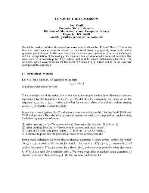 paper (pdf) - Mathematics Archives