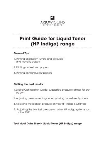 HP Indigo - Arjowiggins creative papers