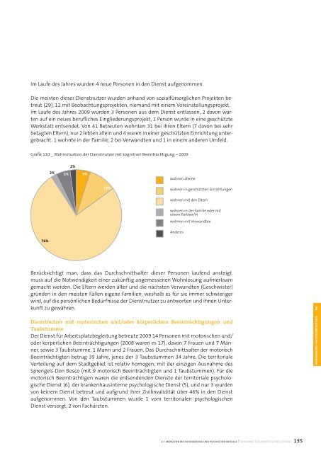 Sozialbericht 2009 - Betrieb fÃ¼r Sozialdienste Bozen