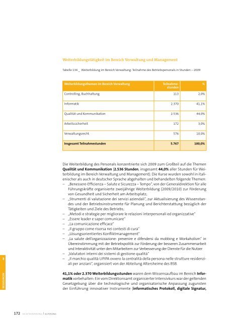 Sozialbericht 2009 - Betrieb fÃ¼r Sozialdienste Bozen