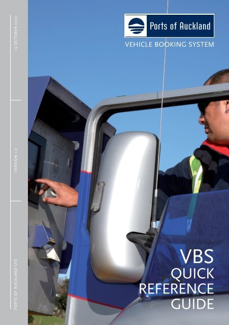 VBS Quick Reference Guide - Ports of Auckland