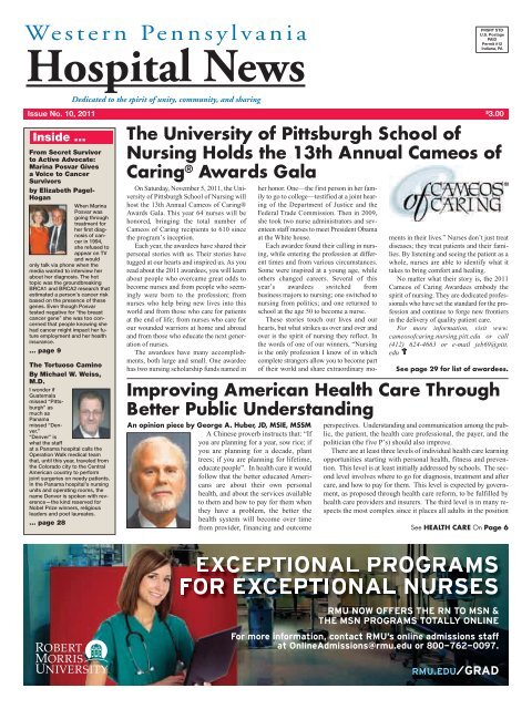Hospital News, 10-1-2011 - Western Pennsylvania Healthcare News