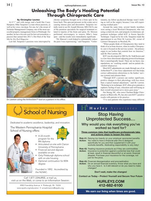 Hospital News, 10-1-2011 - Western Pennsylvania Healthcare News