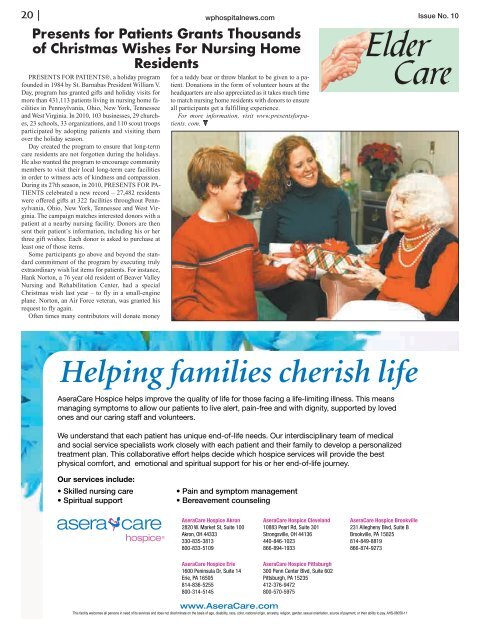 Hospital News, 10-1-2011 - Western Pennsylvania Healthcare News