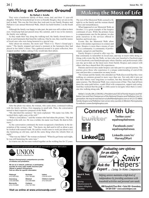 Hospital News, 10-1-2011 - Western Pennsylvania Healthcare News