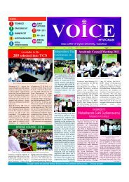 Voice of May-August 2011 - Vignan University