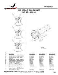 JAG JET AIR GAS BURNER JAG_20 â JAG_60 - Hauck Manufacturing