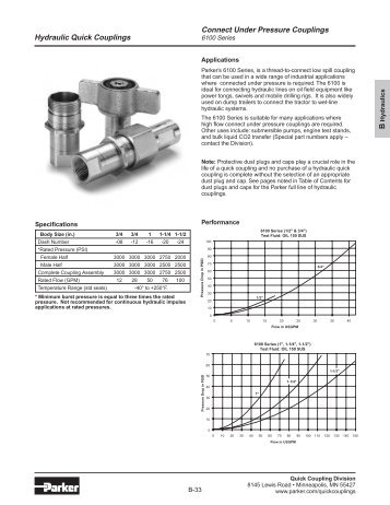 Parker Quick Disconnect Spec Sheet - MRO Stop