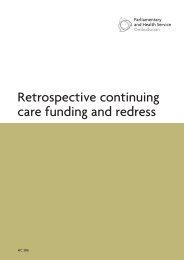 Retrospective continuing care funding and redress report, March 2007