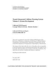 Transit Integrated Collision Warning System Volume I: System ...