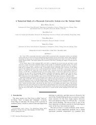A Numerical Study of a Mesoscale Convective System over the ...