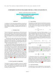 COMPARISON OF PITCH TRACKERS FOR REAL-TIME ... - DAFx-10