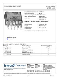 engineering data sheet relay - latch 2 pdt, 1 amp - Leach International