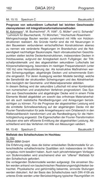 PROGRAMM - DAGA 2012