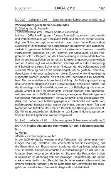 PROGRAMM - DAGA 2012