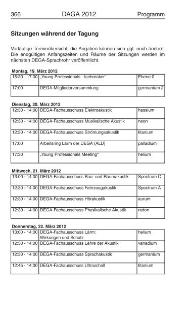 PROGRAMM - DAGA 2012