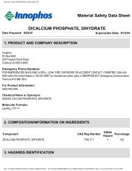 DICALCIUM PHOSPHATE, DIHYDRATE - Phosphates - Innophos