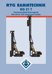 RTG RG21T telescopic leader rig - AGD Equipment