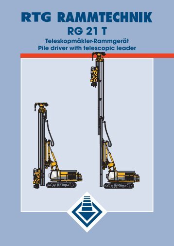 RTG RG21T telescopic leader rig - AGD Equipment