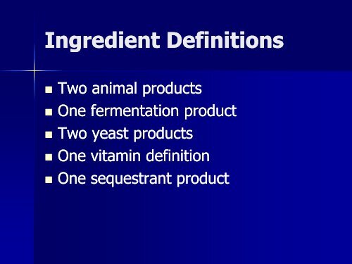 Feed Ingredient (Additive) - Federation of Animal Science Societies