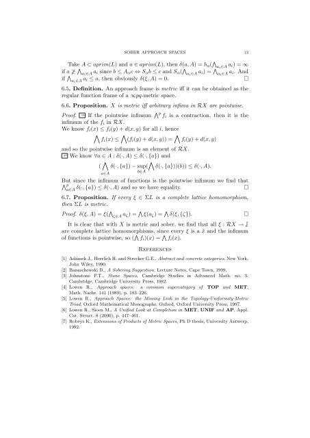 SOBER APPROACH SPACES 1. Introduction In this article we will ...