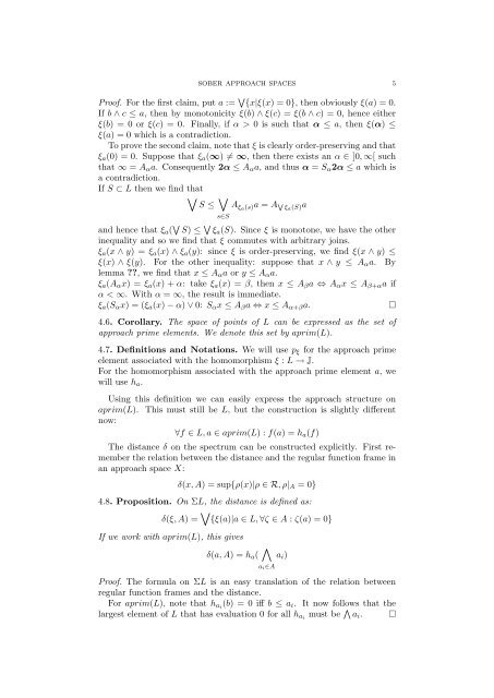 SOBER APPROACH SPACES 1. Introduction In this article we will ...