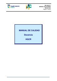 MANUAL DE CALIDAD Docencia HGCR - hgucr