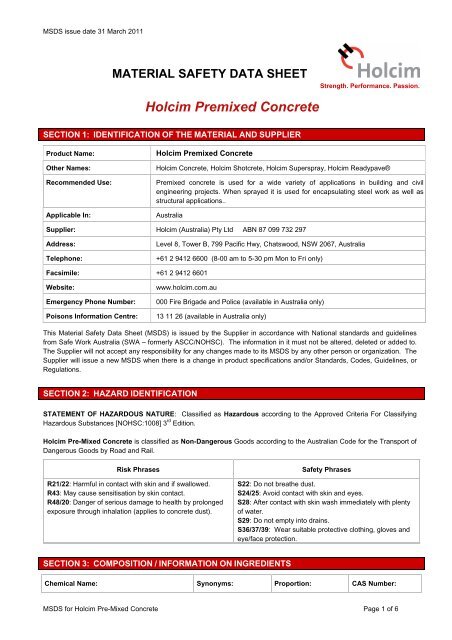 Holcim Premixed Concrete