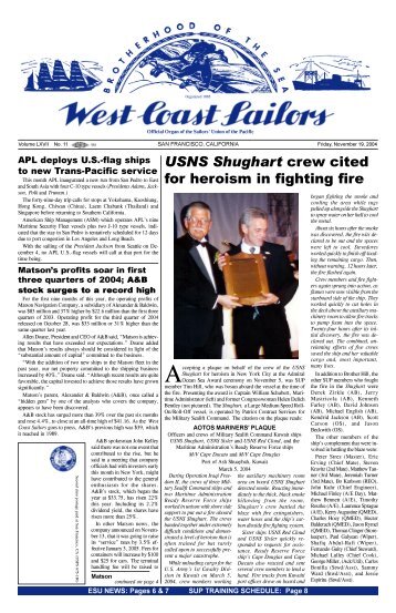 wcs Nov 2004 - Sailors' Union of the Pacific